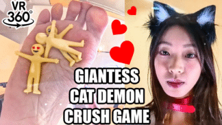 [VR360+FLAT VERSION] Giantess Cute Cat Demon's trap