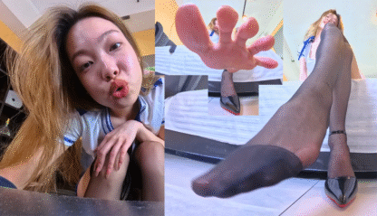 [VR360+FLAT VERSION] Giantess Flight attendant finds a tiny - Image 4