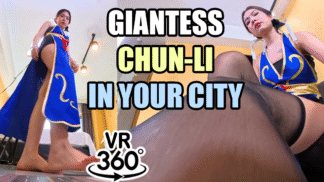 [VR360+FLAT VERSION] Giantess Chun-Li takes over your City