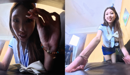 Giantess Air hostess finds a tiny man [VR360+FLAT VERSION] - Image 4