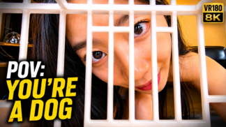 Your girlfriend turns you into a Dog [Tiny 3DVR + VR180 + FLAT VERSION]